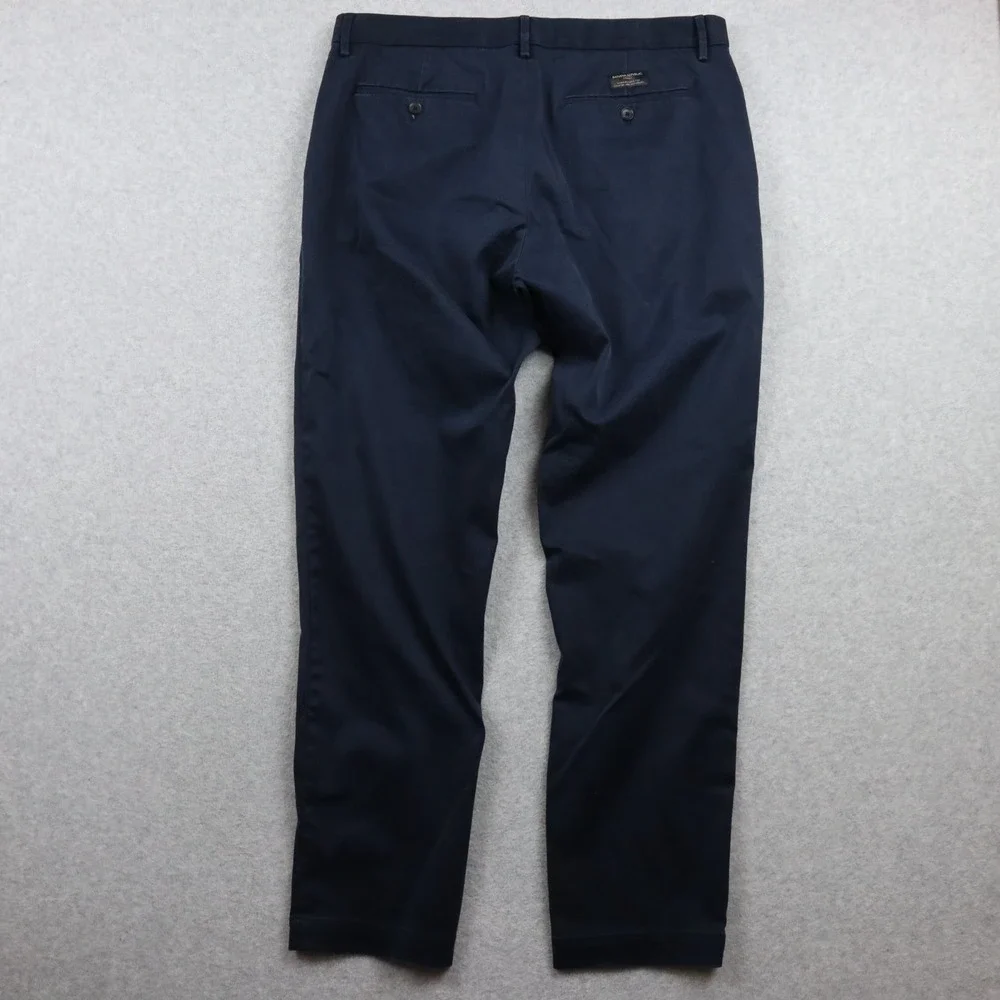 Banana Republic Pants Mens 36x34‎ Tapered Fit Khaki Stretch Flex Flat Front Blue